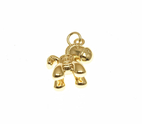 18k Gold or Silver Horse Charm or Pendant, Rocking Horse, Cowboy Jewelry, Gifts,  Animal Jewelry, Minimalist Jewelry, CPG1372, CPS1372