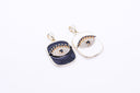 Gold Evil eye Enamel Rectangle Tag, Red, Blue, WHite, Black,CPG571
