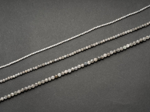 Natural Grey Zircon Beads, Pepper Zircon Beads, 2mm, 3mm and 4mm, FR142, FR144, FR145