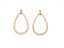 Textured Teardrop Charm, For Jewlery making, Jewlery Supplies, Open Loop Details, CPG2090