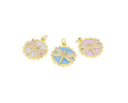 Dragonfly Gold Charm,Enamel Dragonfly Dainty Charms,Dragonfly Disc Charm,CPG306
