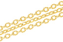 Twisted Rope And Smooth Alternating Oval Link Chain,Braided Twisted Gold Chain For Jewelry Making,Alternating Gold Oval Link Chain,CHG171