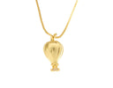 18k Gold Hot Air Balloon, CZ Detail, Hot Air Balloon Charm, Mini Hot Air Balloon Pendant, Love is in the Air Charm, CPG2524