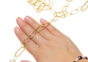 Twisted Rope Oval Chain,Gold Elongated Oval Paperclip Chain,Large Link Paperclip Chain For Jewelry Making,Chain For Necklace,Bracelet,CHG065