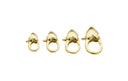 Heart Shape Gold Lobster Clasp,Lobster Clasp Heart Design,Gold Lobster Heart clasp.