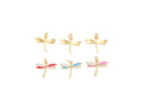 Gold Enamel Dragonfly Charm,Red Blue Pink Dragonfly Charms,Dainty Dragonfly Charm For Jewelry Making,Enamel Dragonfly Charm,CPG1561