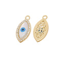 Evil Eye Amulet Charm,MOP Evil Eye Charm,CZ Evil Eye Protection Charm,Evil Eye For Necklace Or Earrings,Turkish Nazar Evil Eye Charm,CPG830