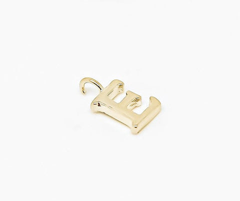E-H 5 pcs, 10 pcs or 50 pcs, Gold Plain 6mm Alphabet Charm, Wholesale