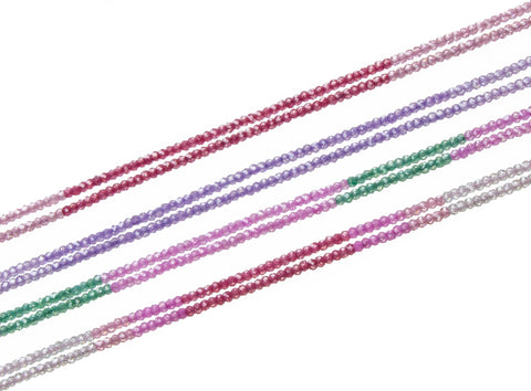 3x2mm  Faceted Rondelle AAA Zircon Beads,Ombre Zircon Faceted Beads,4 Different Combinations Of Colorful Rondelle Beads.A3-A8-A9-A10