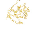 Oval Paperclip Chain With Diamond Cut,Gold Oval Paperclip Chain,Paperclip Chain For Jewelry Making,Chain For Necklace,Bracelet,CHG055