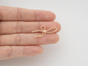 18k Gold or Silver rope twisted ribbon bow, Cute Wire Wrapping Bow Charm, great for earrings or necklace CLS619, or CPG619