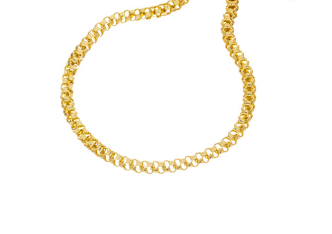 Gold Round Snake Chain,Round Lacy 4mm Chain,Gold Lacy Round Chain For Jewelry Making,Chain For Necklace And Bracelet,CHG0056