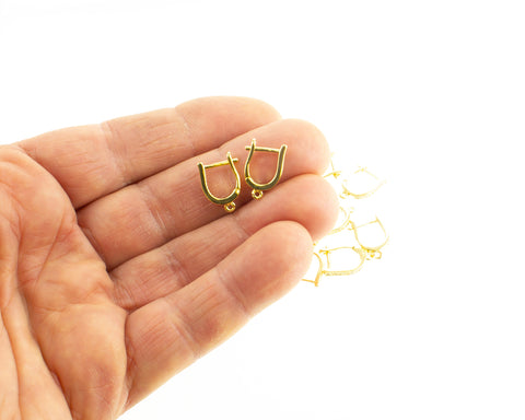 Gold Huggie Earring,Latch Back Earring For Jewelry Making,ERG001