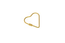 Water Proof, Tarnish Proof Gold Heart Carabiner, Screw on Textured Clasp, for Charm Necklace or Bag Charms, Large Size 241130RJAX-1
