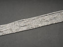 Natural AAA+ Grey Zircon Barrel Beads, Gemstone 2.5mm Micro Faceted Beads 15.5" Strand, Grey Zircon Semi Precious Gemstone Loose Beads MC046