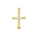 Gold Diamond Cross Charm,Pave Cross Pendant,Religious Gold Jewelry,Micro Pave Gold Cross Charm,CPG070