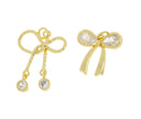 Ribbon Bow Tie Charm,Minimalist Ribbon Bow Tie CZ Charm,Timeless Bow Tie Charm For Jewelry,CPG2052-CPG2053