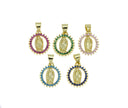 Gold or Silver cz Tiny Rosemary Small Tag Charm, rosemary charm, 11x8mm,CPG406