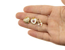 Timeless Dainty Heart Charms,Pave CZ Gold Heart Charms For Jewelry Making,Enamel And CZ Heart Charms,CPG1338-CPG2186-CPG2195