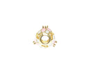 18k Gold and Pink Delicate Flower Spacer Bead With CZ, Spacer Bead For Bracelet Or Necklace, Pave Bead Spacer For Jewelry, SPG103