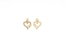 Gold cz infinity Heart Charm, infinity cz heart pendant, cz infinity pendant, heart infinity charm, cz heart charm, CPG1023