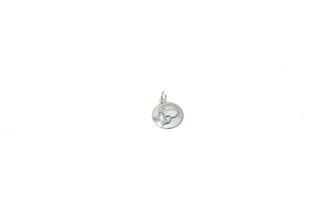 18k Gold or Silver Skull Medallion cz Pendant, Individuality, Danger, Edgy, CZ medallion, CPG1351