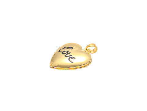 18k Gold Love Locket Heart Charm Valentine's Day Gift, A Meaningful Gift For Someone Special, Heart Charm For a Friend, Gift, CPG2159