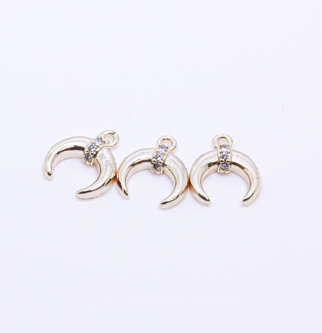 Gold or Silver Mini Crescent Horn, Tusk, Upside down Moon, 1pcs, 10 pcs, or 50 pcs, WHOLESALE,CPG259-CPS259