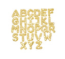 Golden Nugget Alphabet Slider Charms,Bubble Initial Charm,Textured Nugget Large Initial Charm,Birthday Balloon Letter Charm,CPG2468