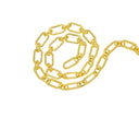 Gold Oval Flat Alternating Big And Small Link Chain,Oval Flat Gold Chain For Jewelry Making,Shiny Gold Open Link Chain,CHG071
