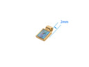 Abalone Gold Square Charm,Square Charm With Abalone,Dainty Geometric Charm,CPG301