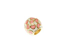 18k Gold Plated Heart spacer, Red, Pink, Purple, or Blue, Heart bead, Romantic Heart Charm or Pendant, SPG097