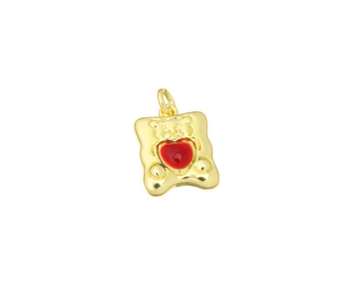 Cute Teddy bear Charm, Small Bear Pendant, For Jewelry Making,Teddy Bear Charm For Arts And Crafts,Animal Lover's Gift Idea, CPG2540