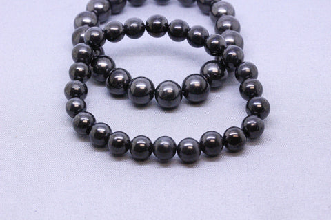 Natural Shungite4mm,6mm,8mm,10mm Stretchy Bracelet, Wearable EMF Prrotection, Root Chakra, Meditation, Protection, Detox,  WHOLESALE