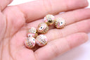 Evil eye Pave Light Pink Enamel Ball (7.5-8mm,10mm),