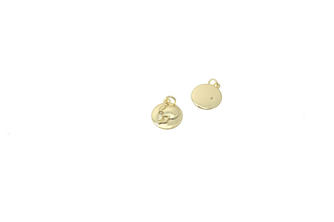 18k Gold or Silver Skull Medallion cz Pendant, Individuality, Danger, Edgy, CZ medallion, CPG1351