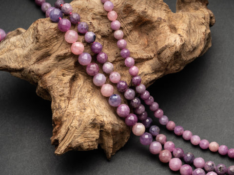 Real Genuine Natural Purple Pink Ruby Gemstone Faceted, 3 Different Styles, 8mm, 7mm, 6mm FR127, FR153, FR128