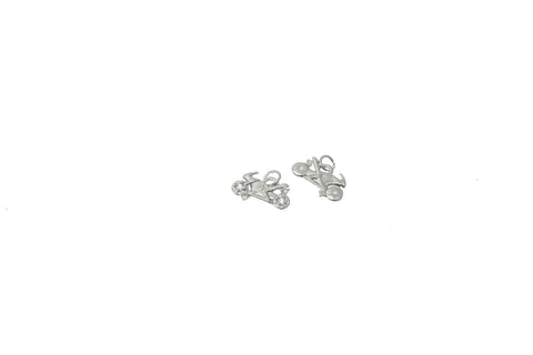 18k Gold or Silver Motorcycle Charm, Bike Charm, Motocross Charm, Racing Charm, Dirtbike Charm, For Necklace, Earrings, CPG14354