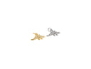 18k Gold or Silver Dinosaur, Stegosaurus, Charms for kids, Dino Charm, CPG1509, CPS1509