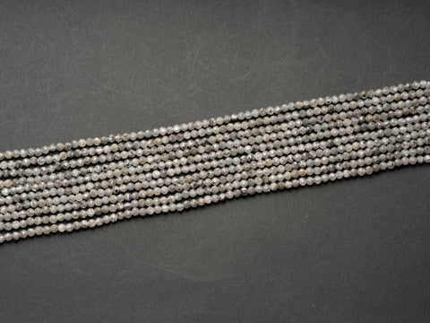 Natural Grey Zircon Beads, Pepper Zircon Beads, 2mm, 3mm and 4mm, FR142, FR144, FR145