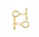 Matte Finish Toggle Clasp,Gold Circle Toggle Clasp,Round Toggle Clasp For Jewelry,CLG002