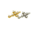 Pearl Gold Or Silver Cross Charm,Pave CZ Pearl Cross Pendant,Religious Pearl Jewelry,Cross For Charm Bracelet,CPG068,CPS068