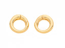 Small Gold Round Snap close ring, push gate ring, charm holder, 10mm, round jewelry clasp, Ring to Connect, CLG213