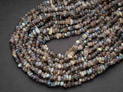 Flashy Natural Labradorite Tumble Pebble Nugget, 6-7mm, Iridescent labradorite nuggets, Pebble Nugget Beads, Full Strand, CH001