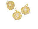 Gold, Silver Opal evil eye Coin,Pave Opal Evil Eye Charm,Gold Coin Medallion pendant, Gold Coin Pendant, ,CPG116