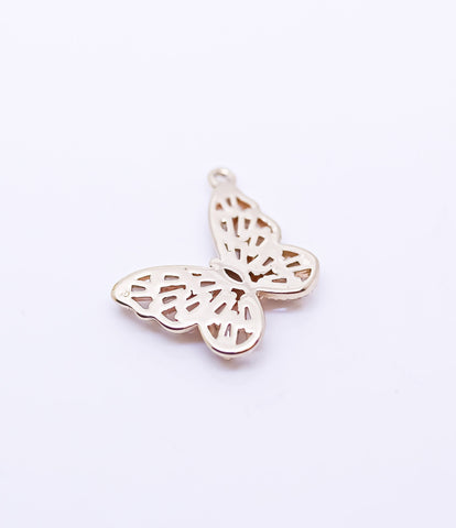 Gold Butterfly cz Baguette set, 16x13mm, Sideway Pendant, gold butterfly pendant, CPG093,CPS093