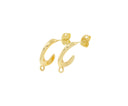 Moon Stud Gold Earring,925 Sterling Earring Post Earring, Dainty Puff Moon Stud Earring.ERG010