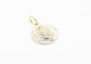 Gold Enclaved Scarab Coin Pendant,CPG286