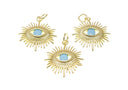 18k Gold Evil Eye Amulet Pendant,Evil Eye Charm,Evil Eye Charm, Turkish Nazar Evil Eye Gold Charm,3rd Eye Protection Charm,CPG2337