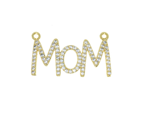 Mom Monogram Charm,Mom Word Monogram Charm,Mother’s Day Gift,Gift For A Mother, 1 pc,5pcs or 10pcs, Wholesale,CNG033